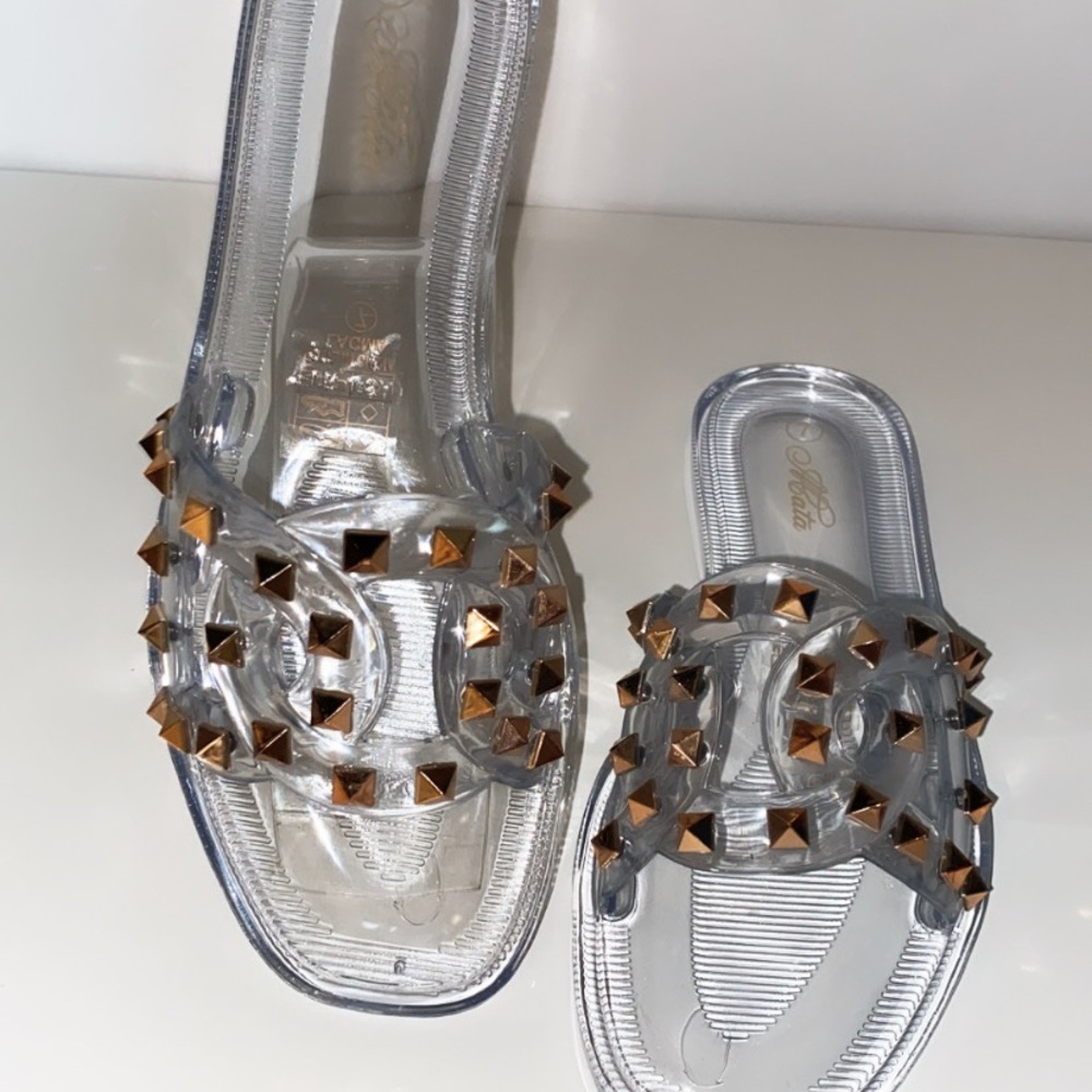 Clear jelly style sandals